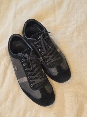 Lacoste Men's Black Suede & Leather Sneaker